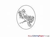 Bird Egg Easter Colouring Kids Coloring Sheet Title sketch template
