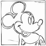 Coloring Mickey Mouse Pages Warhol Andy Pop Printable Drawing Outline Bones Dry Color Hat Colouring Online Clipart Kids Sheets Arte sketch template