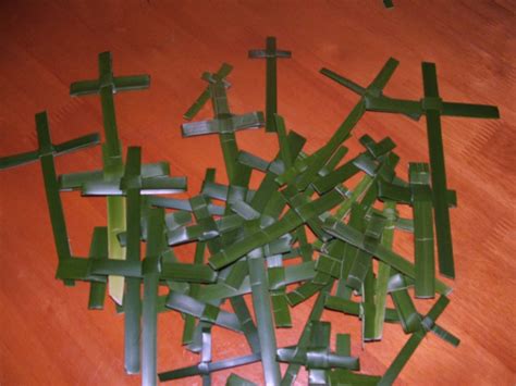 cherished hearts  home making palm crosses   home  palm sunday
