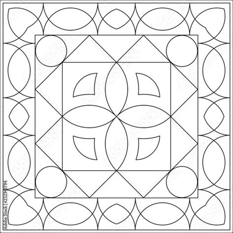 geometric coloring page geometric shape outline geometry activity