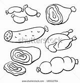 Alimentos Carnes Saludables Ham Sausage Thumb1 Doodle Chicken Jamon Comer Buen Prompts Plato sketch template