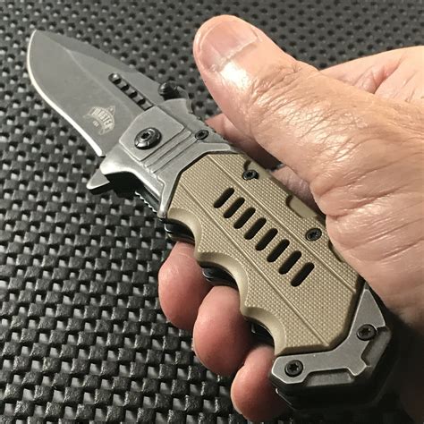 master usa outdoor spring assisted tactical folding pocket knife edc