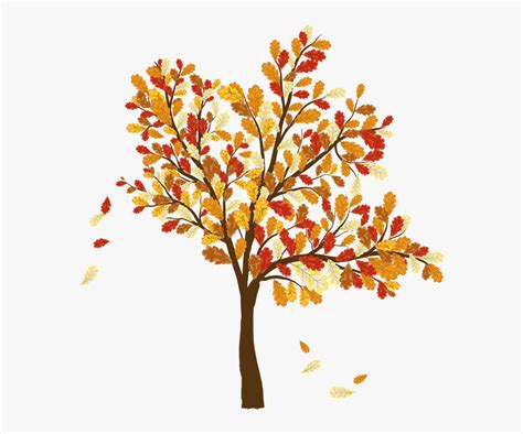 tree  leaves falling clipart