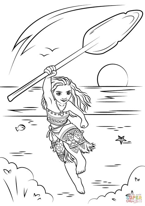 moana coloring page  printable coloring pages