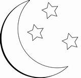 Moon Stars Clip Clipart Outline Star Sun Half Drawing Color Tattoo Vector Template Clker Silhouette Outlines Stencil Drawings Pencil Tattoos sketch template