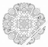 Coloring Mandala Printable Holy Family Pages Adult Jesus Etsy Item Visit Animal sketch template