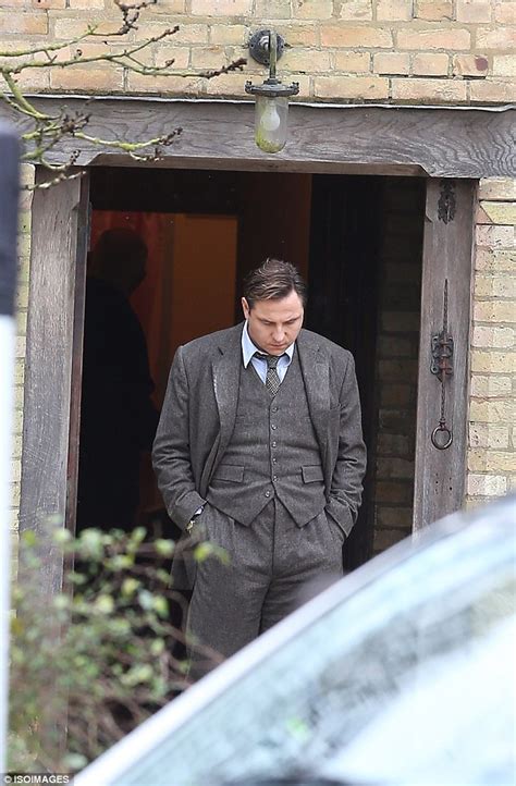 david walliams is suited and booted as he films agatha