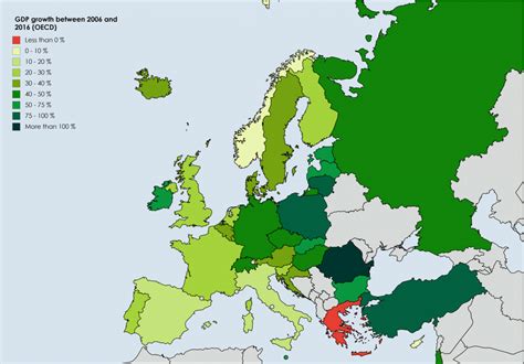 europe gdp annual growth rate vivid maps