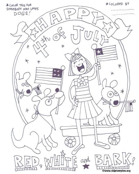 printable fourth  july coloring pages skip   lou