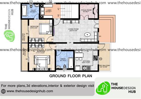 ft  bhk bungalow plan   sq ft  house design hub