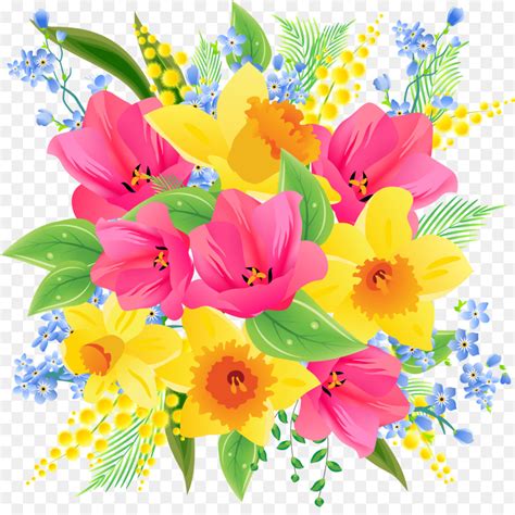 Floral Flower Background Png Download 1350 1329 Free