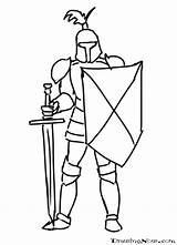 Knight Knights Coloring Print Drawing Drawingnow Kids Easy Draw Medieval Shield Line Drawings Ritter Make Children sketch template
