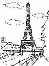 Eiffel Tower Coloring Pages French Printable Paris Drawing France Simple Outline Kids Print Color Sheets Eifel Getdrawings Beautiful Colorings Drawings sketch template