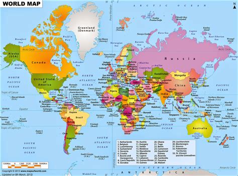 gambar peta dunia lengkap  daftar negara tarunas