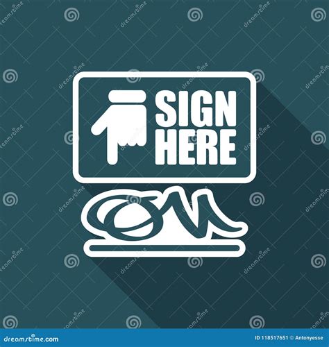 sign  document stock vector illustration  approve