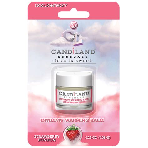 candiland sensual intimate warming balm strawberry bon bon