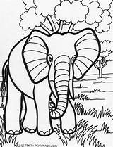 Elephant Coloring Pages Kids Animal Printable Elephants Color Animals Drawing Colouring Cute Sheet Para Google Colorat Indian African Colour Printables sketch template
