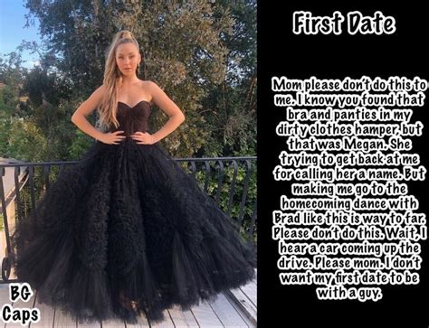 First Date Strapless Dress Formal Humiliation Captions Ball Gowns