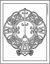Coloring Celtic Pages Adults Key Printable Knot Color Template Triquetra Colorwithfuzzy Getcolorings Irish Print Getdrawings Bell sketch template