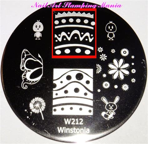 nail art stamping mania easter manicure  winstonia plate