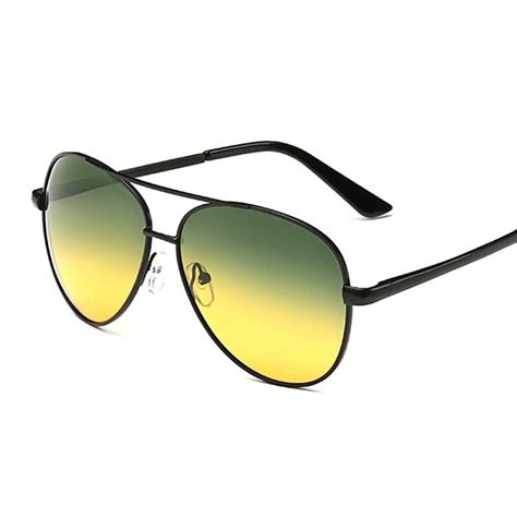day night vision drive pilot polarized sunglasses men