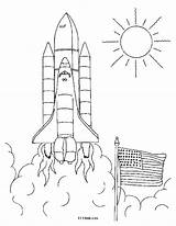 Shuttle Launch sketch template