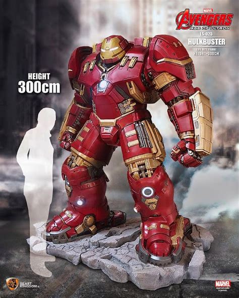 iron man hulk buster  scale life size light  statue