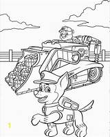 Patrol Paw Truck Fire Coloring Marshall Rubble Chase Construction His Divyajanani sketch template