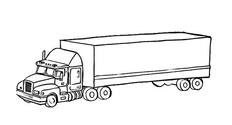 semi truck front view coloring pages
