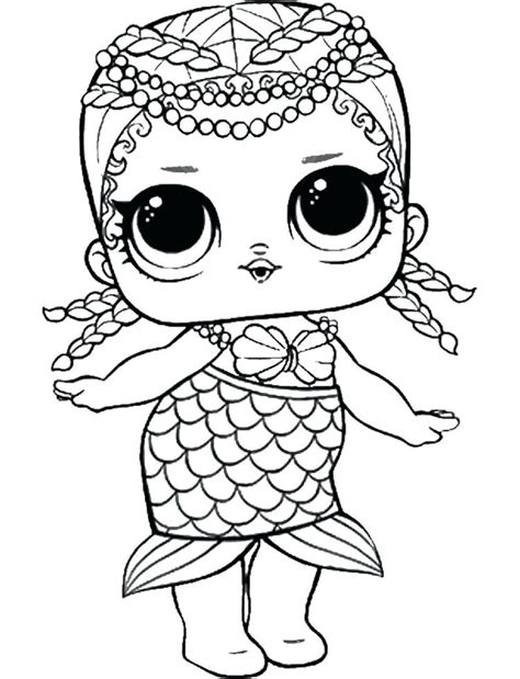merbaby lol doll coloring page  printable coloring pages  kids