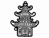 Pagoda Colorear Pagode Chinos Cinese Disegno Chinesa Desenho Designlooter Acolore sketch template
