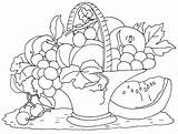 Basket Fruit Coloring Pages Fruits Drawing Colouring Coloriage Kids Preschoolactivities Preschool Crafts Worksheets Printable Printables Kindergarten Toddler Actvities Comment First sketch template