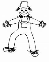 Scarecrow Coloring Pages Kids Printable Color Popular sketch template