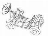 Space Coloring Pages Spaceships Rover sketch template