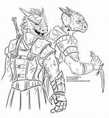 Argonians Skyrim Drawing Coloring Dragonborn Armor Pages Elder Scrolls Deviantart Drawings Daedric Template Fan Lineart Getdrawings sketch template