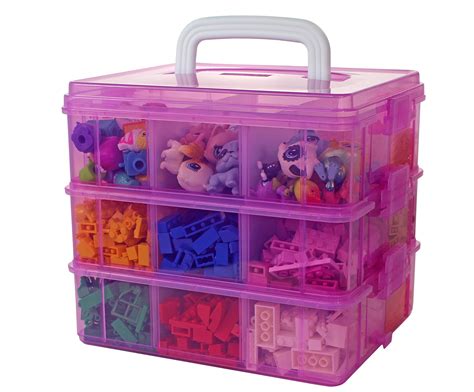 toys organizer storage case compatible  surpris doll portable adjustable box ebay