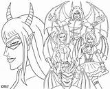 Coloring Pages Angels Friends Demons Angel Demon Colouring Anime Deviantart Getdrawings Deamons Find Getcolorings Login Comics sketch template