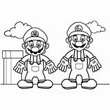 Mario Super Coloring Pages Books Last sketch template