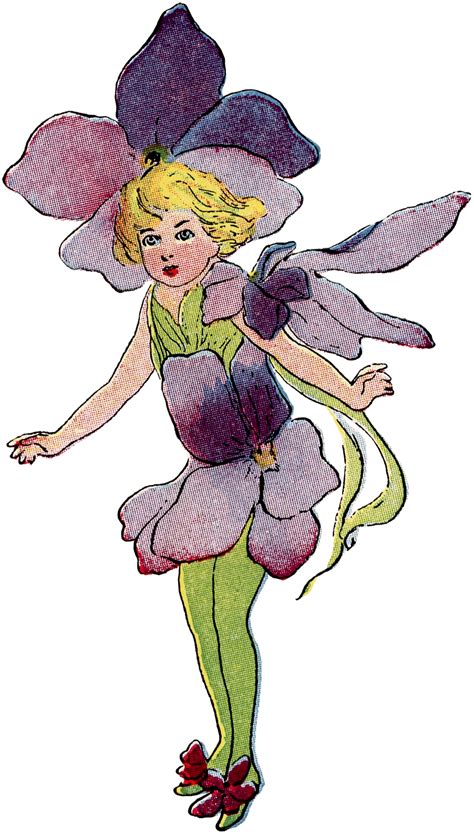 cute violet flower fairy image the graphics fairy
