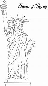 Liberty Coloring Statue Pages Kindergarten Lady Getcolorings Printable sketch template
