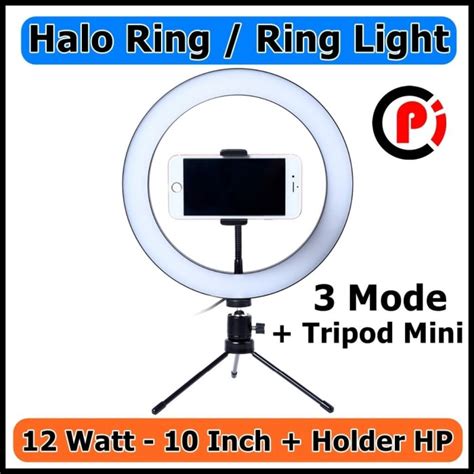 jual lampu halo ring light led  mode    holder