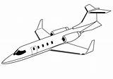 Jet Coloring Gulfstream Airplane Pages Printable Book sketch template