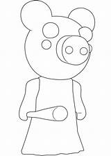 Piggy Kids Outline Colorironline sketch template