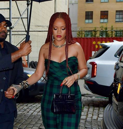 rihanna arriving at late night with seth meyers in new