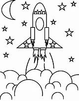 Space Coloring Pages Outer Printable Color Getcolorings Print sketch template