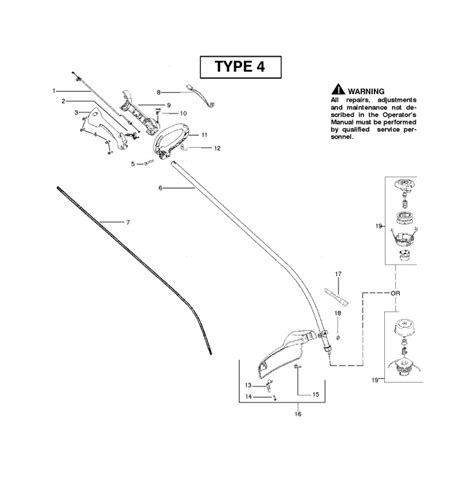 mcculloch trim mac sl  trimmer shaft handle spare parts diagram