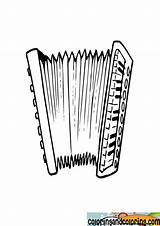 Coloring Accordian Pages Accordion sketch template