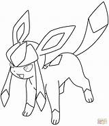 Glaceon Coloring Pages Getdrawings sketch template
