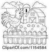 Coloring Fence Pages Clipartof Farm Animal sketch template