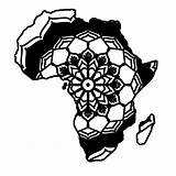 Africa Mandala Map Svg African Animal Choose Board Mandalas sketch template